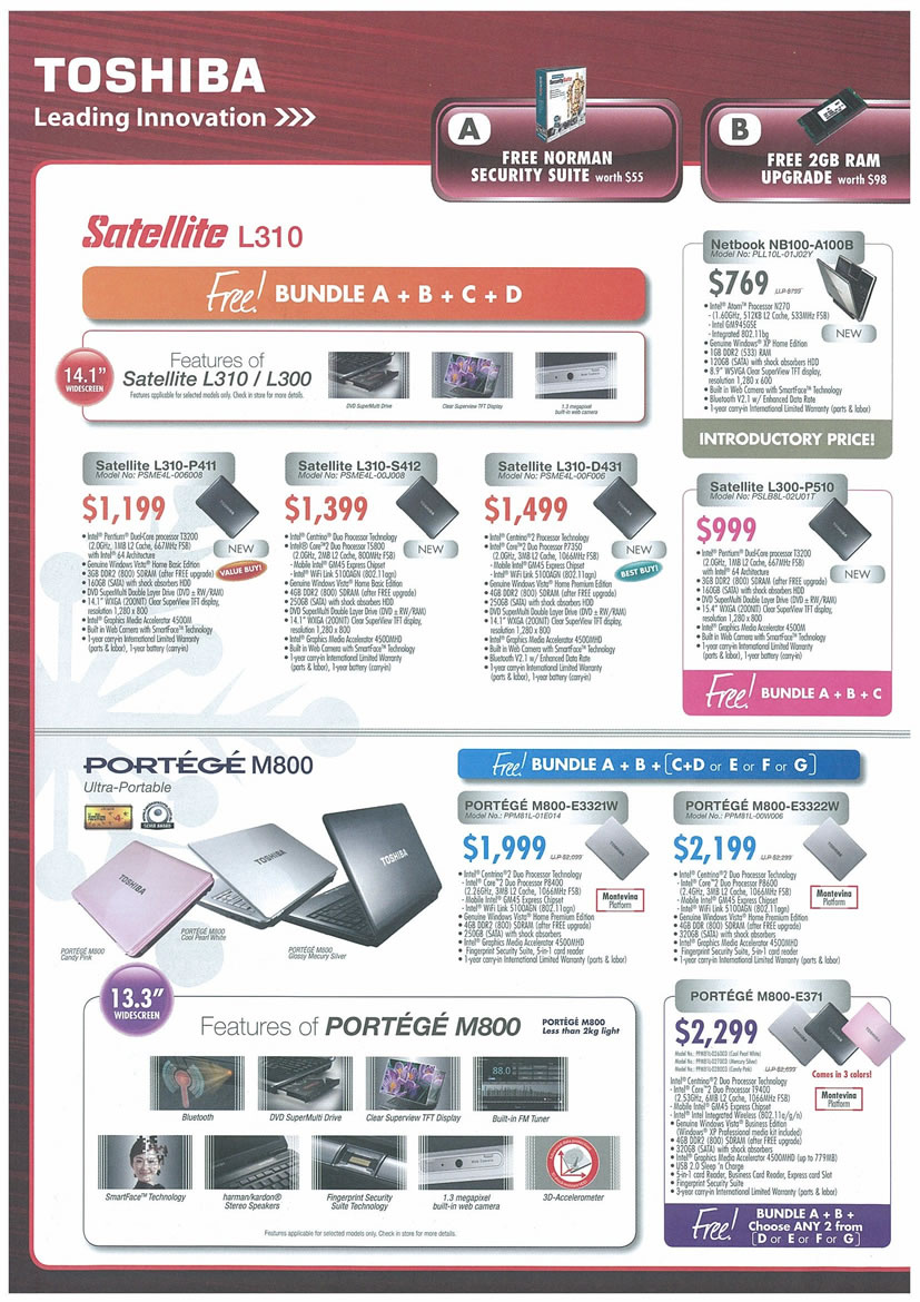 Sitex 2008 price list image brochure of Toshiba Notebooks 01 Page 2 - Vr-zone Tclong