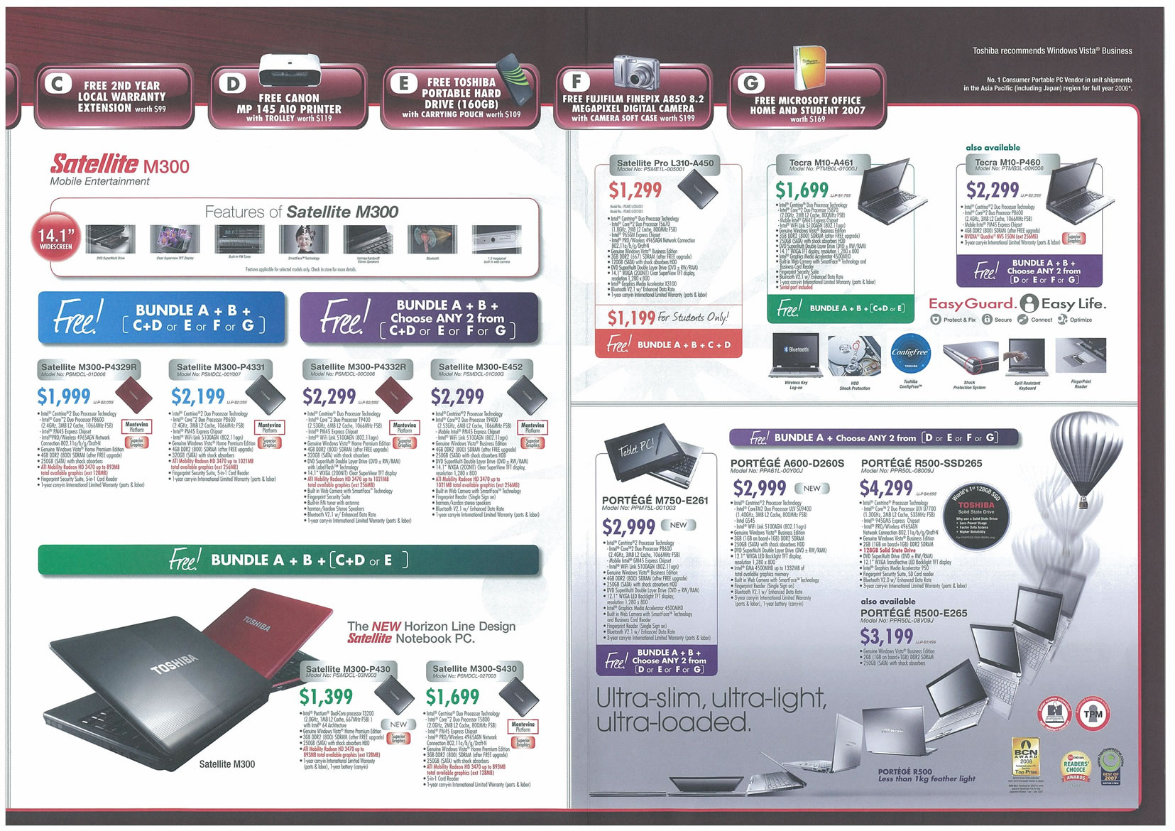 Sitex 2008 price list image brochure of Toshiba Notebooks 02 Page 2 - Vr-zone Tclong