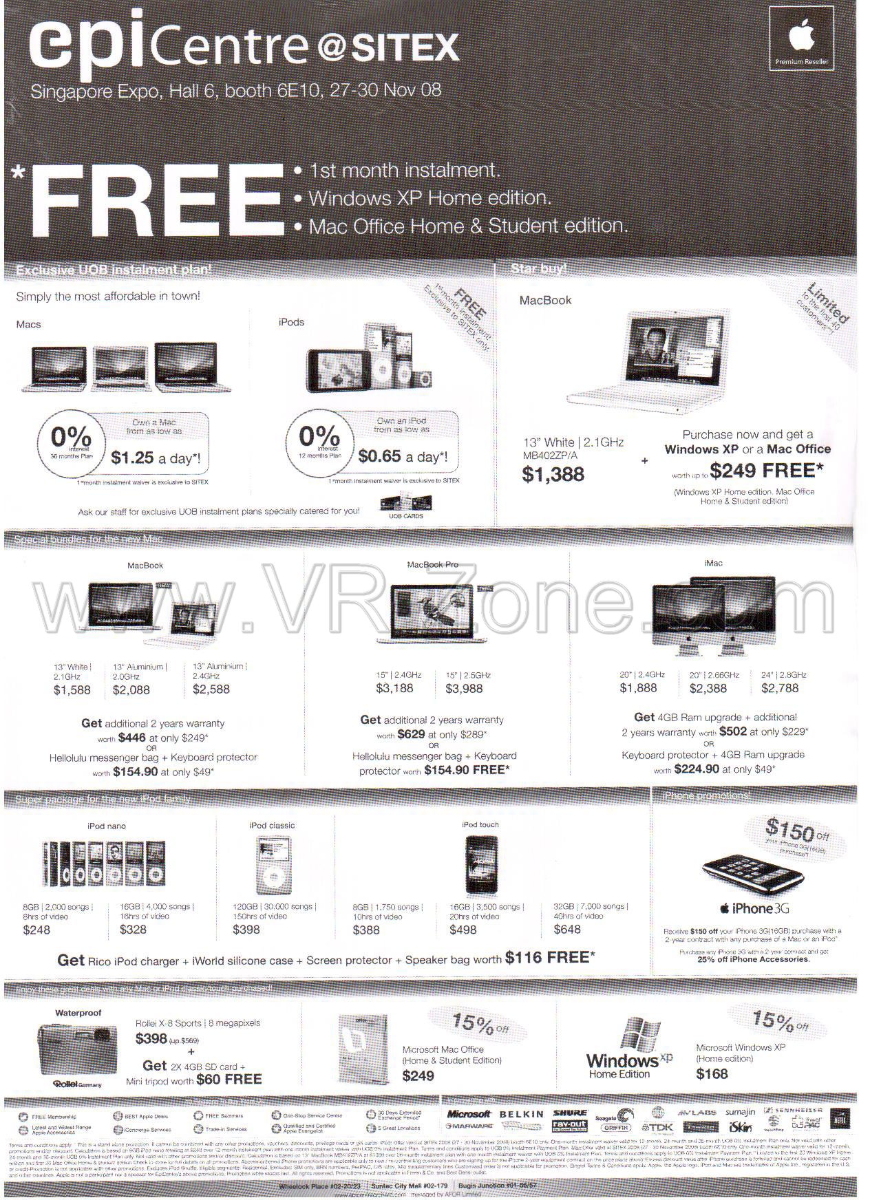 Sitex 2008 price list image brochure of Apple Epi