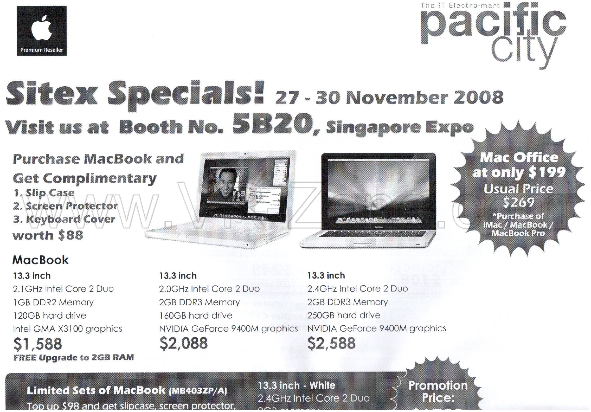 Sitex 2008 price list image brochure of Apple Pacific 10