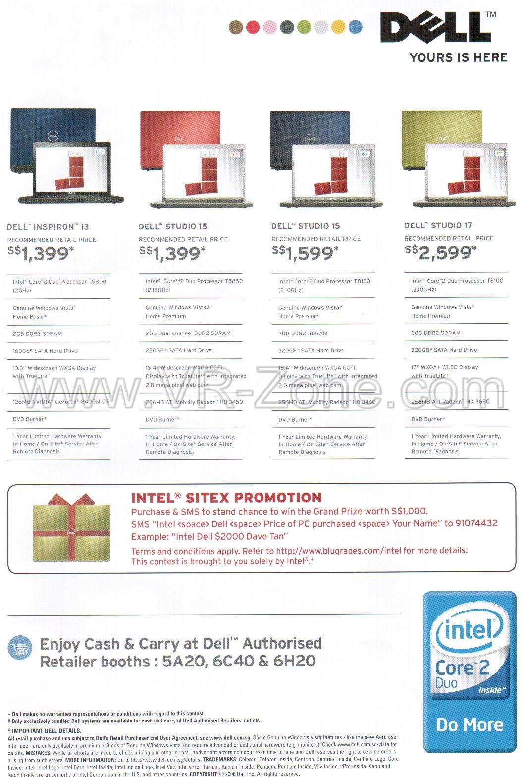 Sitex 2008 price list image brochure of Dell Notebooks 4
