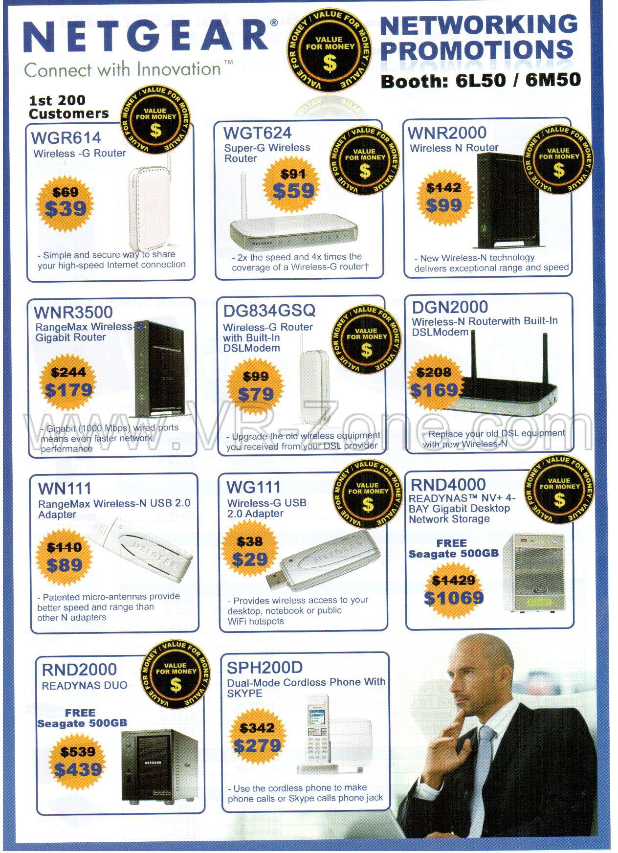 Sitex 2008 price list image brochure of Netgear