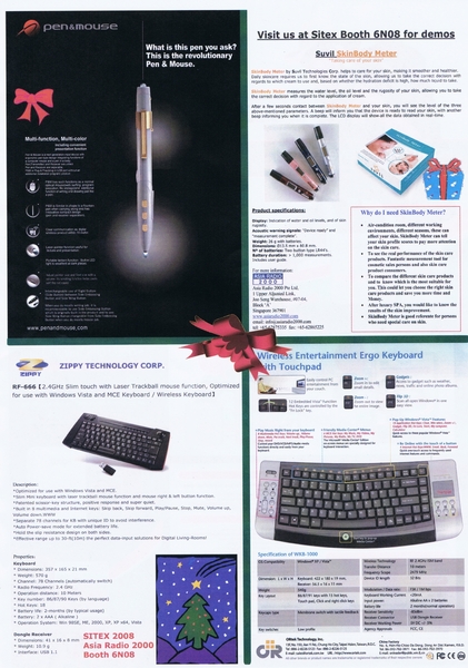 Sitex 2008 price list image brochure of Pen And Mouse 1aq0