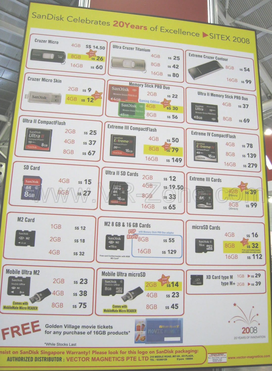 Sitex 2008 price list image brochure of Sandisk VR-Zone Walkthru - IMG 1602