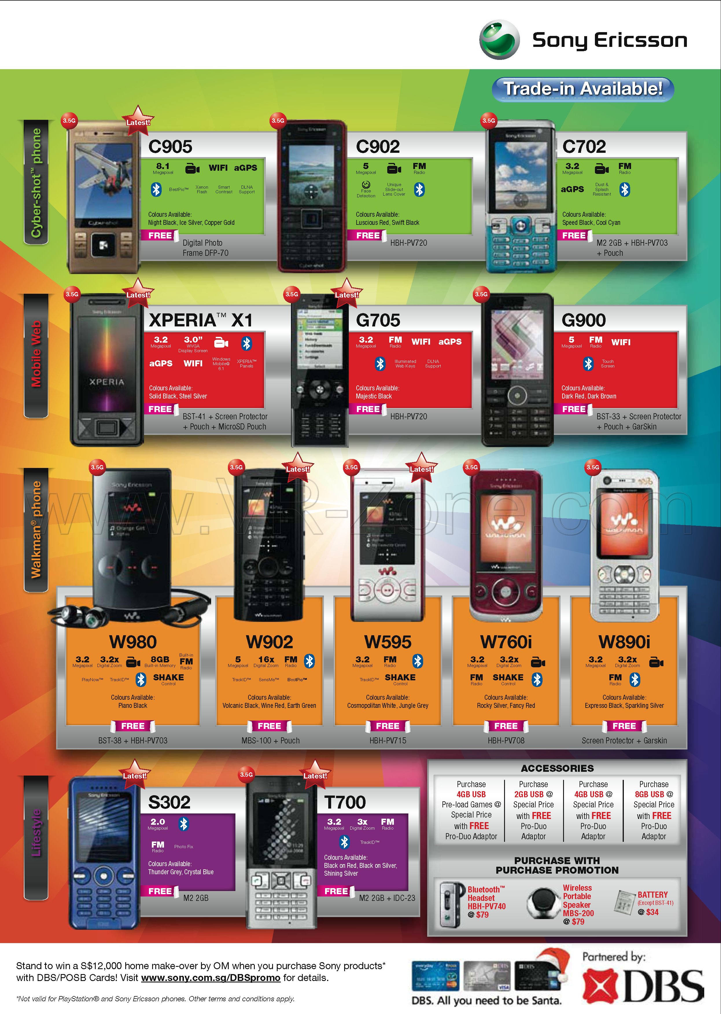 Sitex 2008 price list image brochure of Sony Ericsson