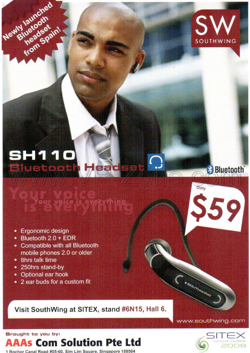 Sitex 2008 price list image brochure of Southwing Aaa