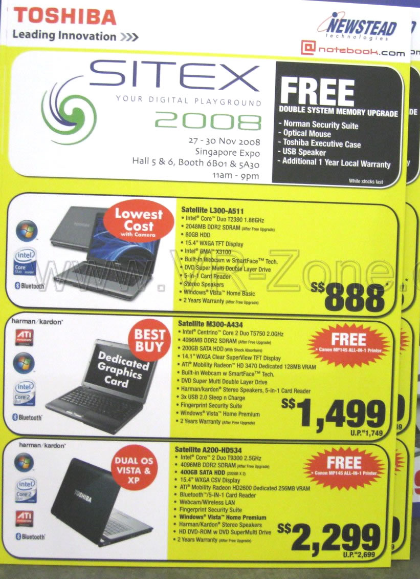 Sitex 2008 price list image brochure of Toshiba Notebooks VR-Zone Walkthru - IMG 1580