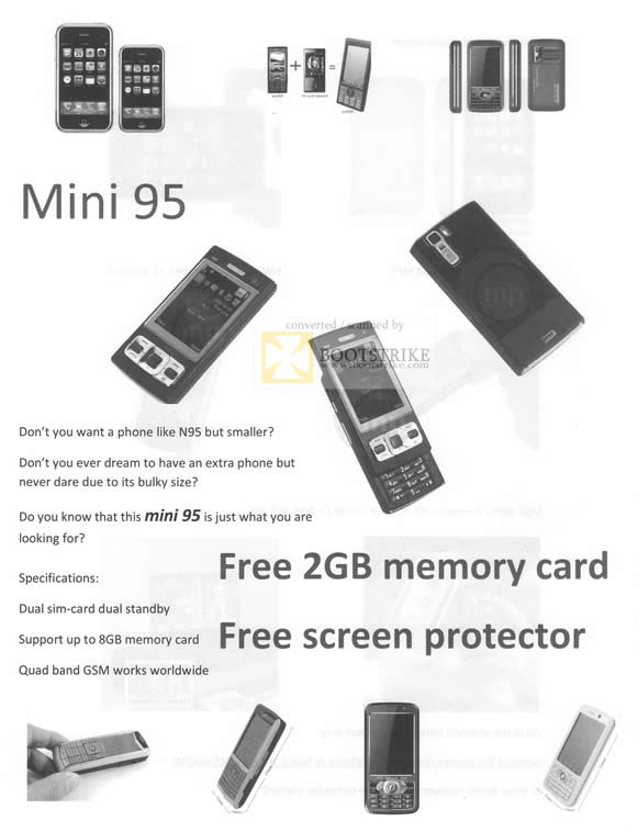 Sitex 2009 price list image brochure of A1 Computer Station Mini 95 Mobile Phone Dual Sim
