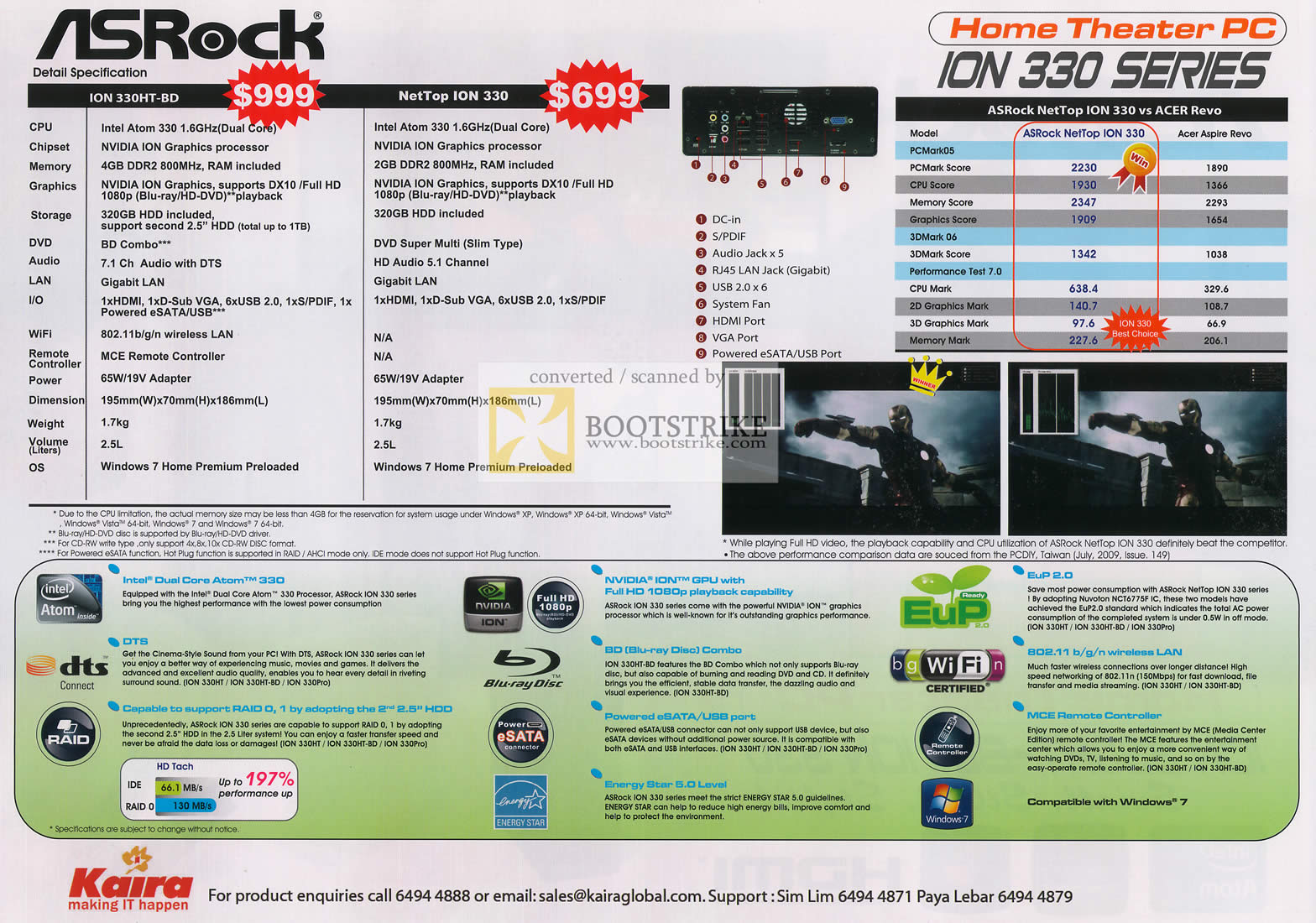 Sitex 2009 price list image brochure of ASRock Ion 330HT NetTop 330 Acer Aspire Revo