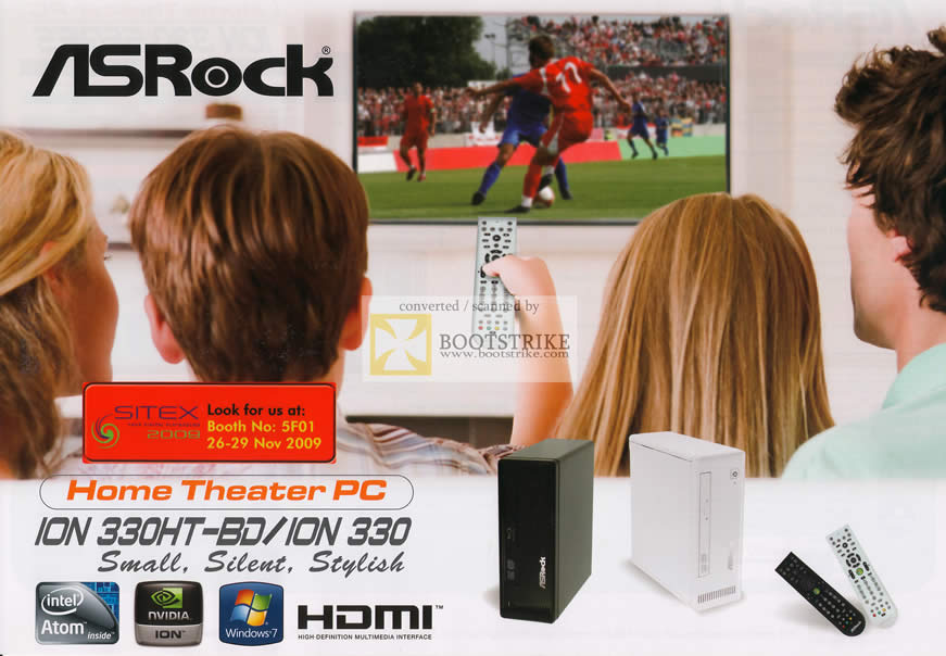 Sitex 2009 price list image brochure of ASRock Ion 330HT NetTop Ion 330 Home Theater PC