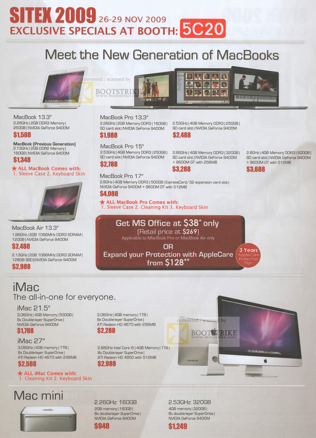 Sitex 2009 price list image brochure of Apple MacBook Pro Air IMac Mini