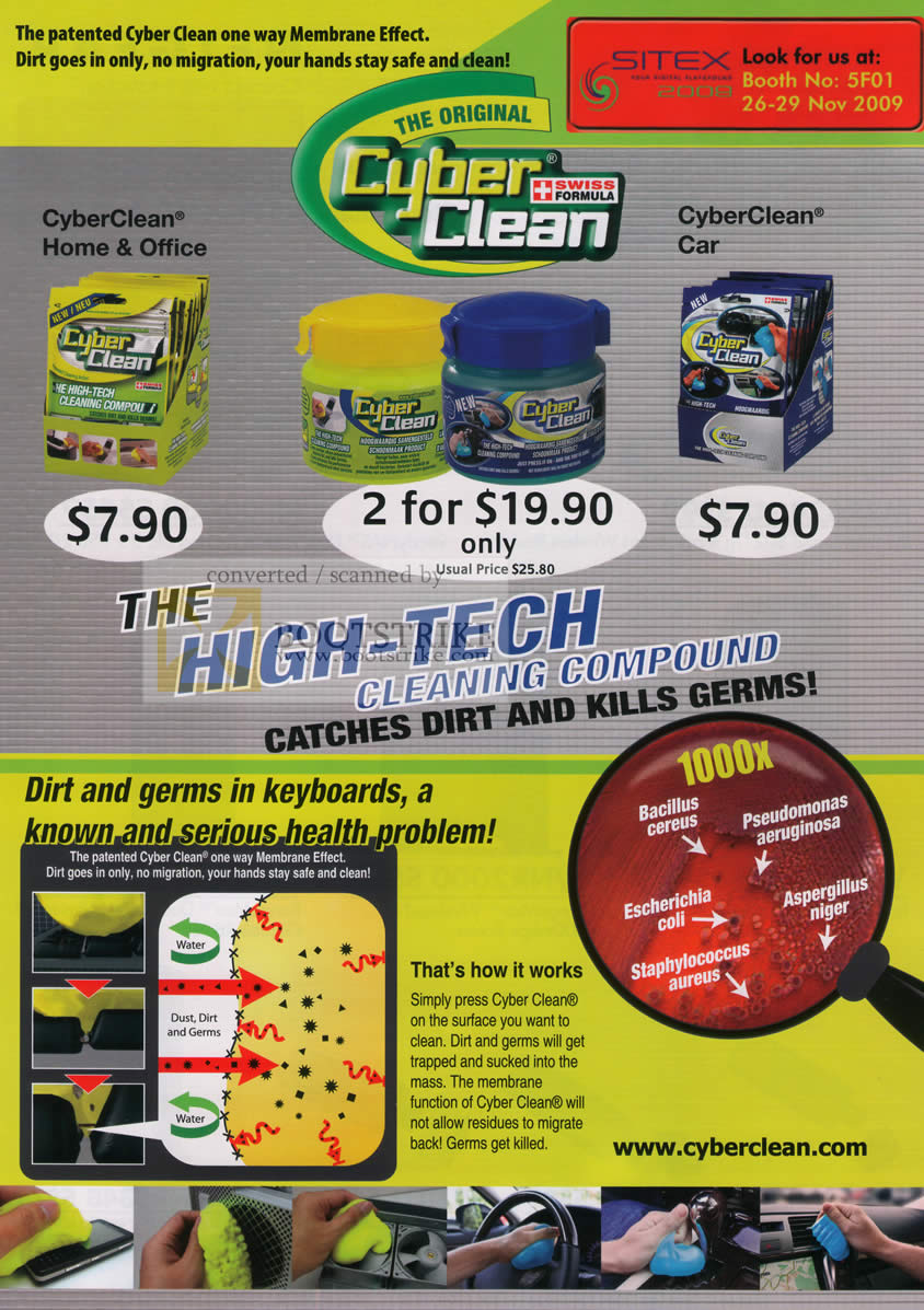 Sitex 2009 price list image brochure of Cyber Clean Kaira Home Office Car Cleaner
