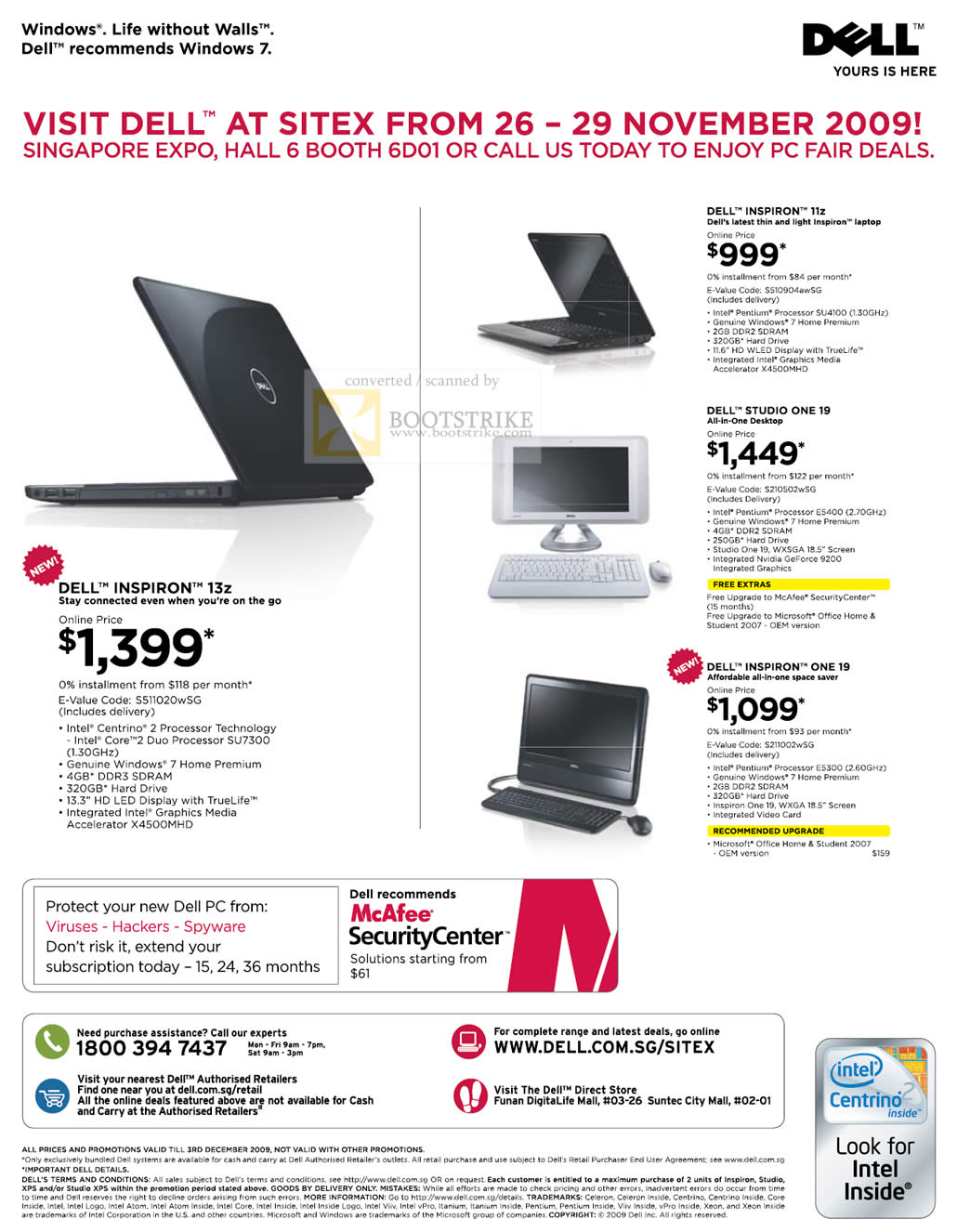 Sitex 2009 price list image brochure of Dell Inspiron 11z Studio One 19 13Z Notebooks Desktop PC