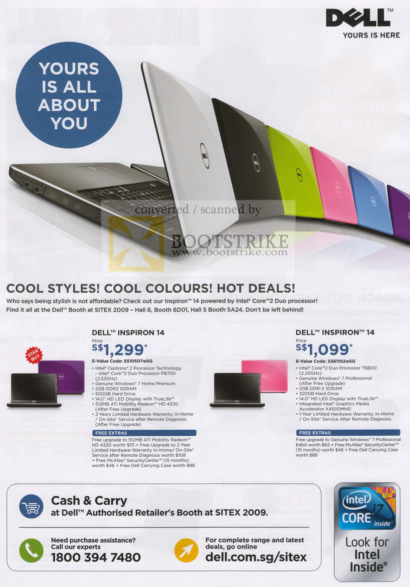 Sitex 2009 price list image brochure of Dell Inspiron 14 Notebooks