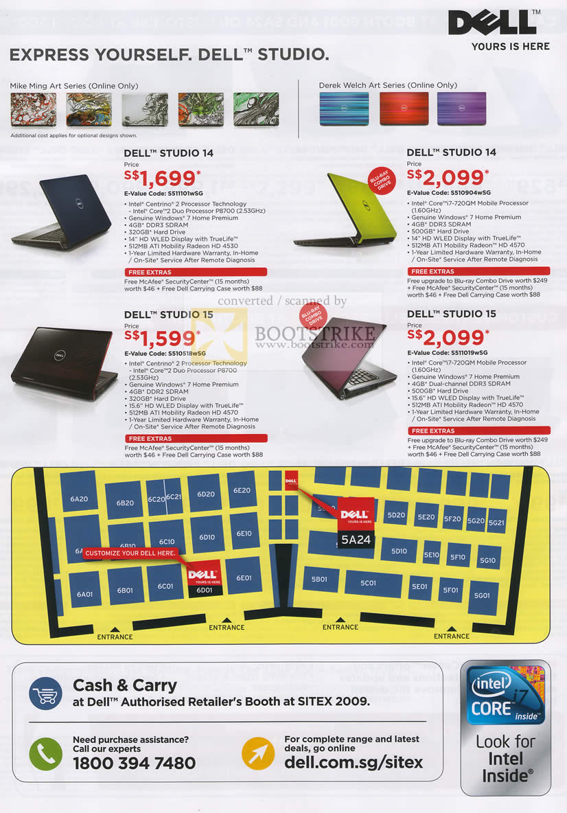 Sitex 2009 price list image brochure of Dell Studio 14 15 Notebooks