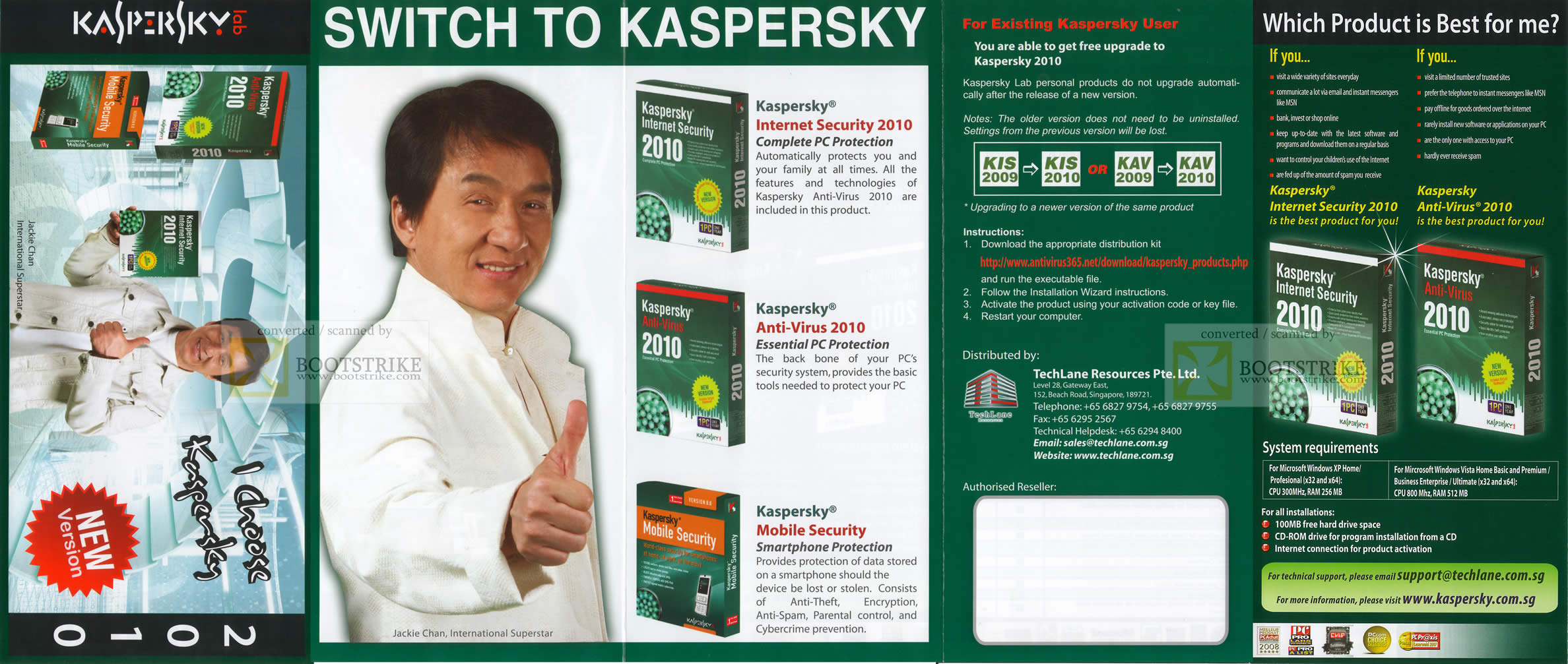 Sitex 2009 price list image brochure of Kaspersky 2010 Internet Security 2010 Anti Virus Mobile Security