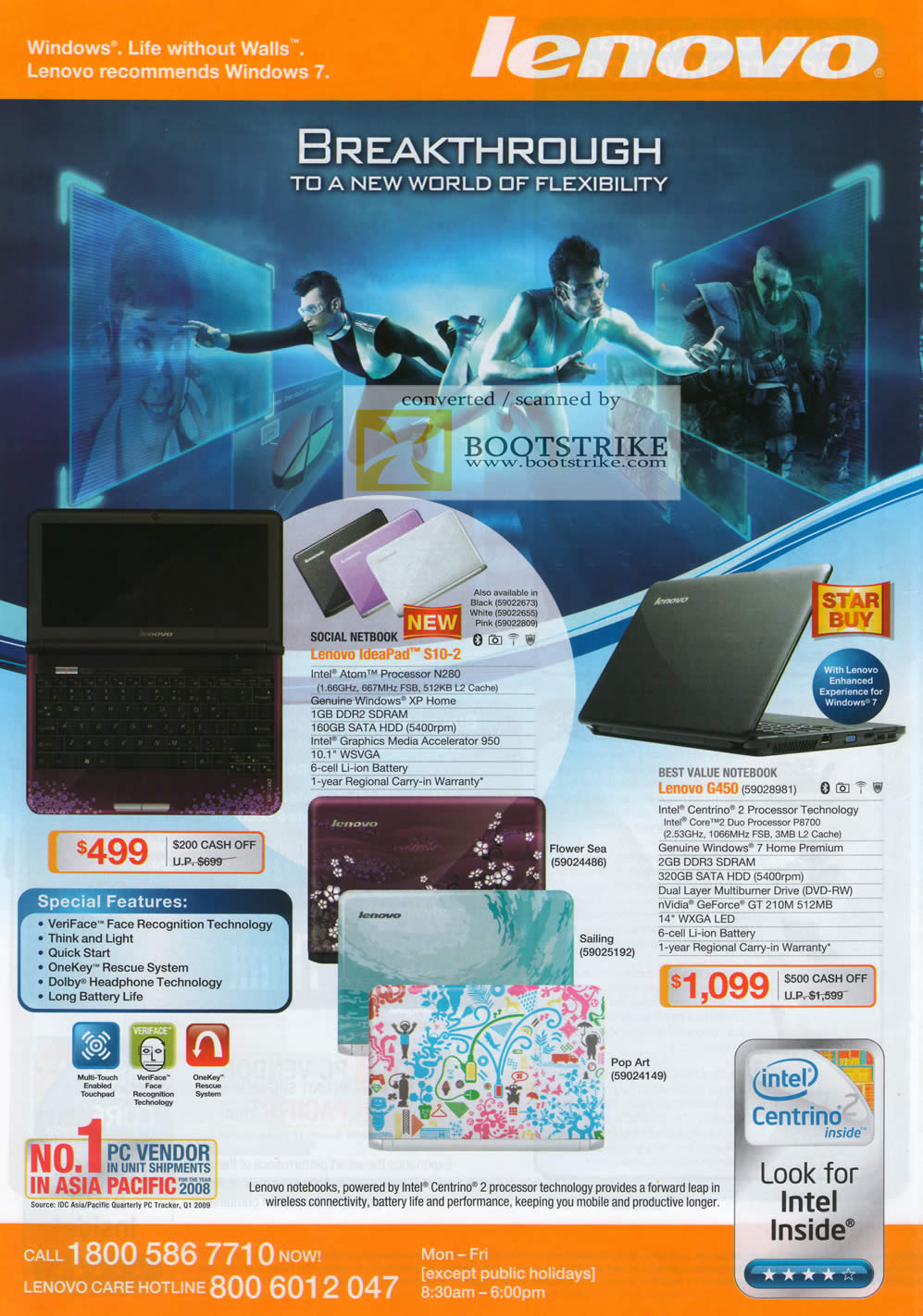 Sitex 2009 price list image brochure of Lenovo Netbooks IdeaPad S10 2 G450 Notebooks