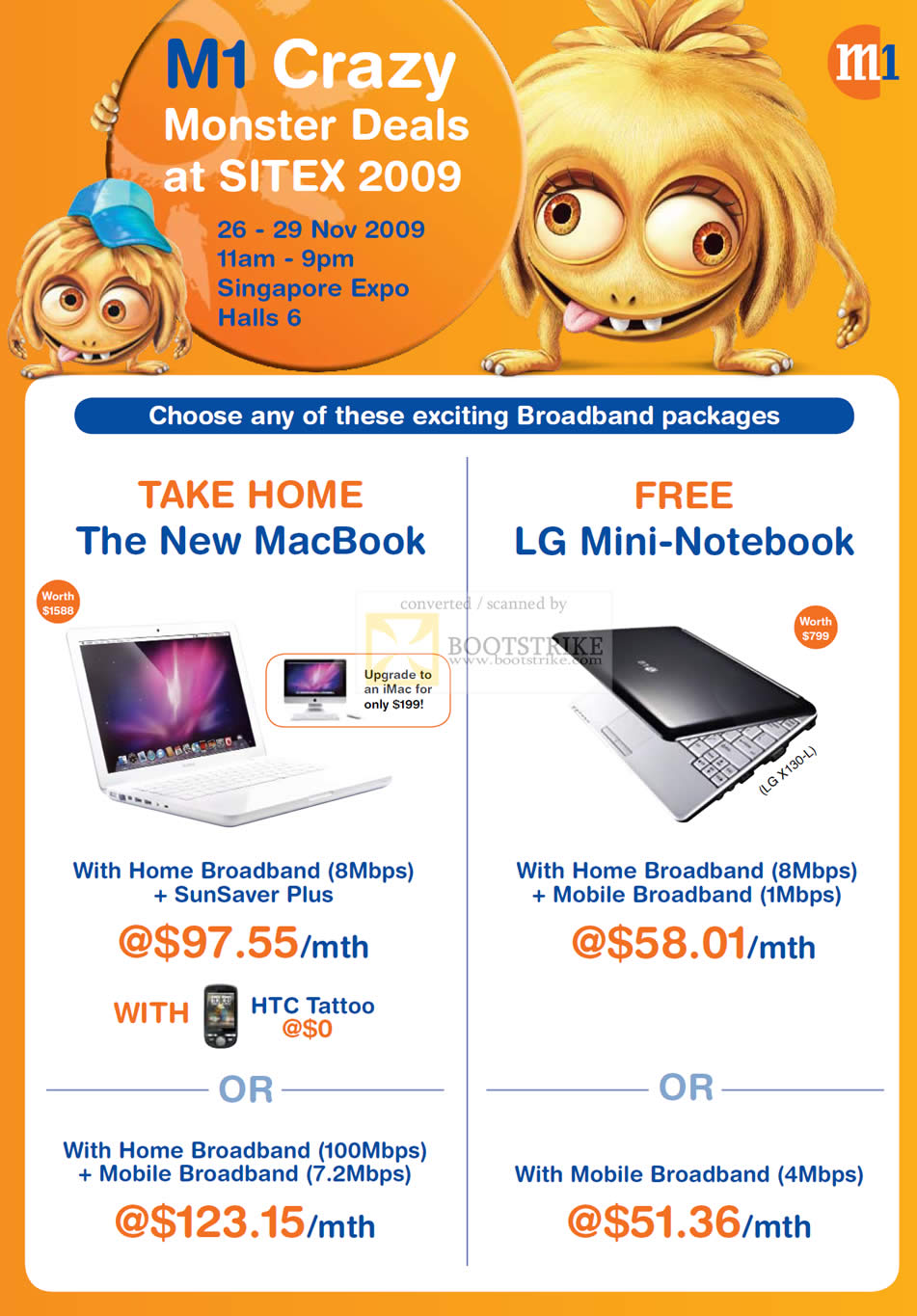 Sitex 2009 price list image brochure of M1 Broadband Macbook LG Mini Notebook Mobile Broadband SunSaver Plus