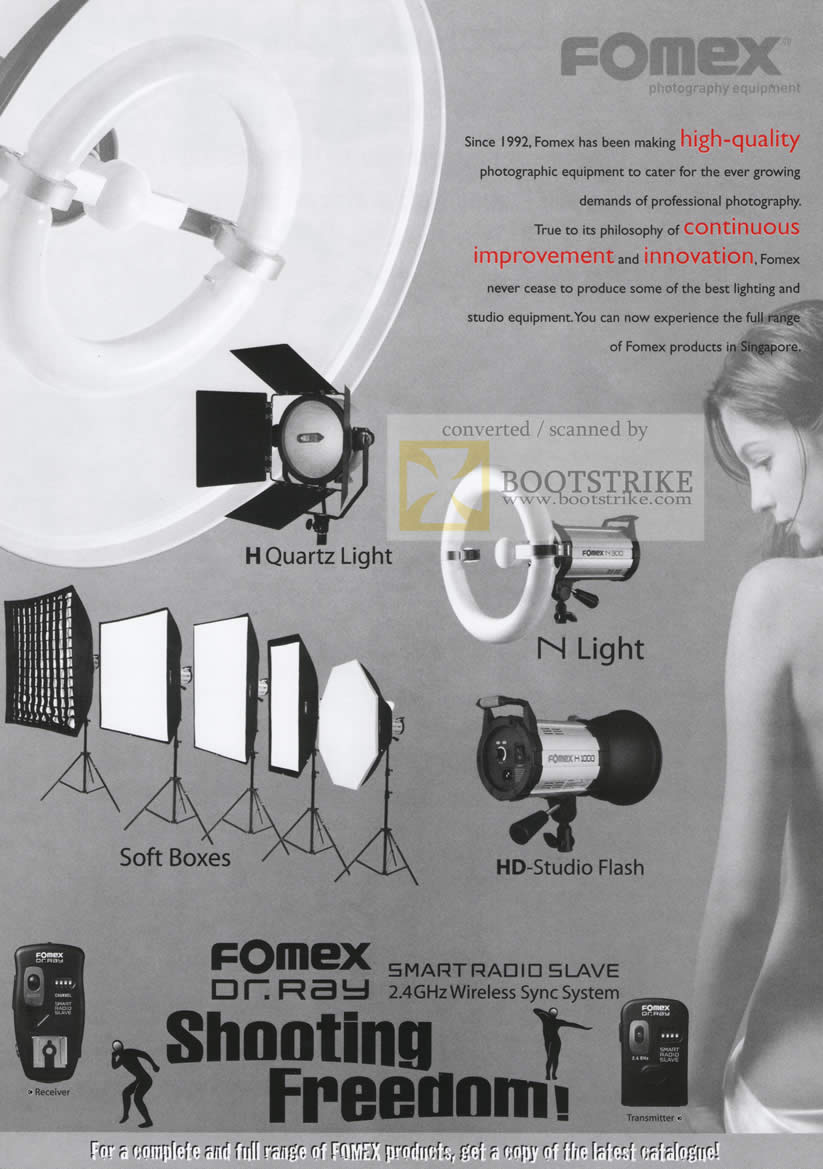 Sitex 2009 price list image brochure of Manda Photo Services Fomex Photography Equipment Quartz Light Flash