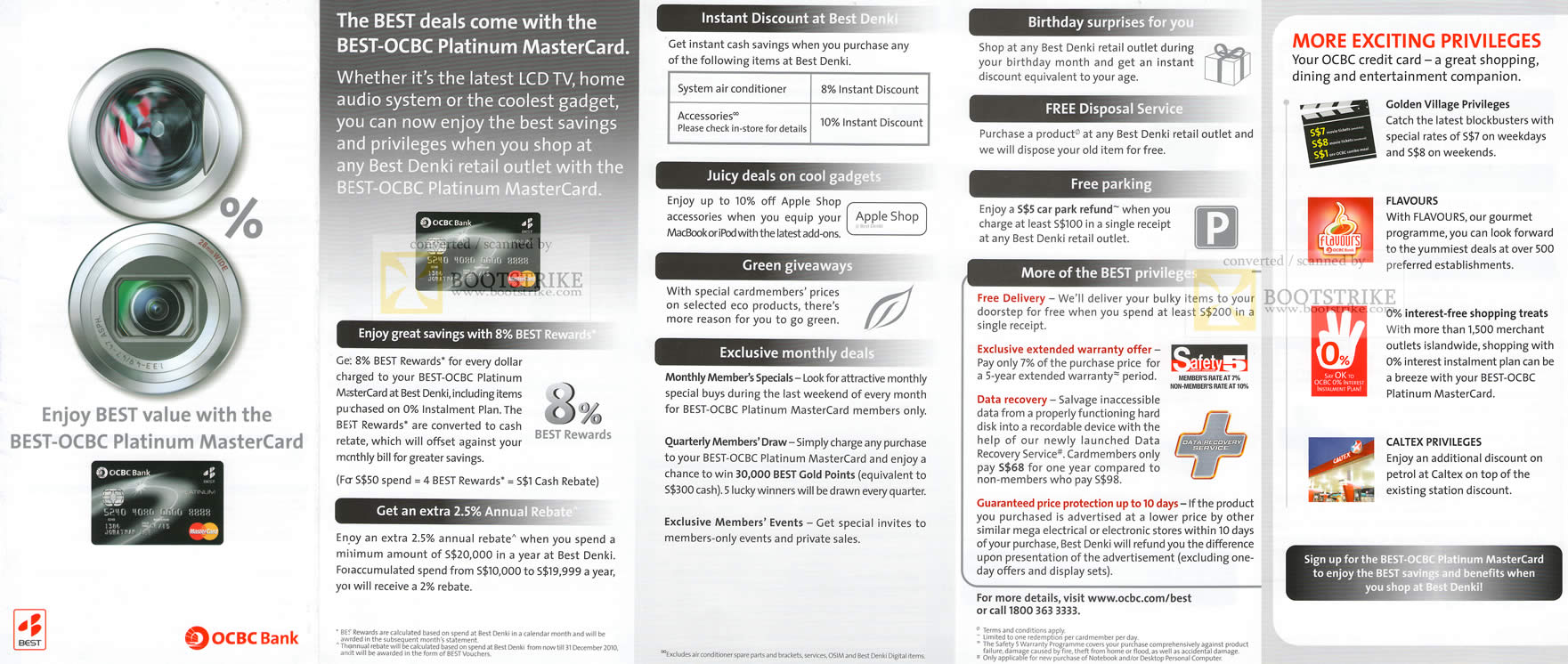Sitex 2009 price list image brochure of OCBC Platinum MasterCard Credit Card