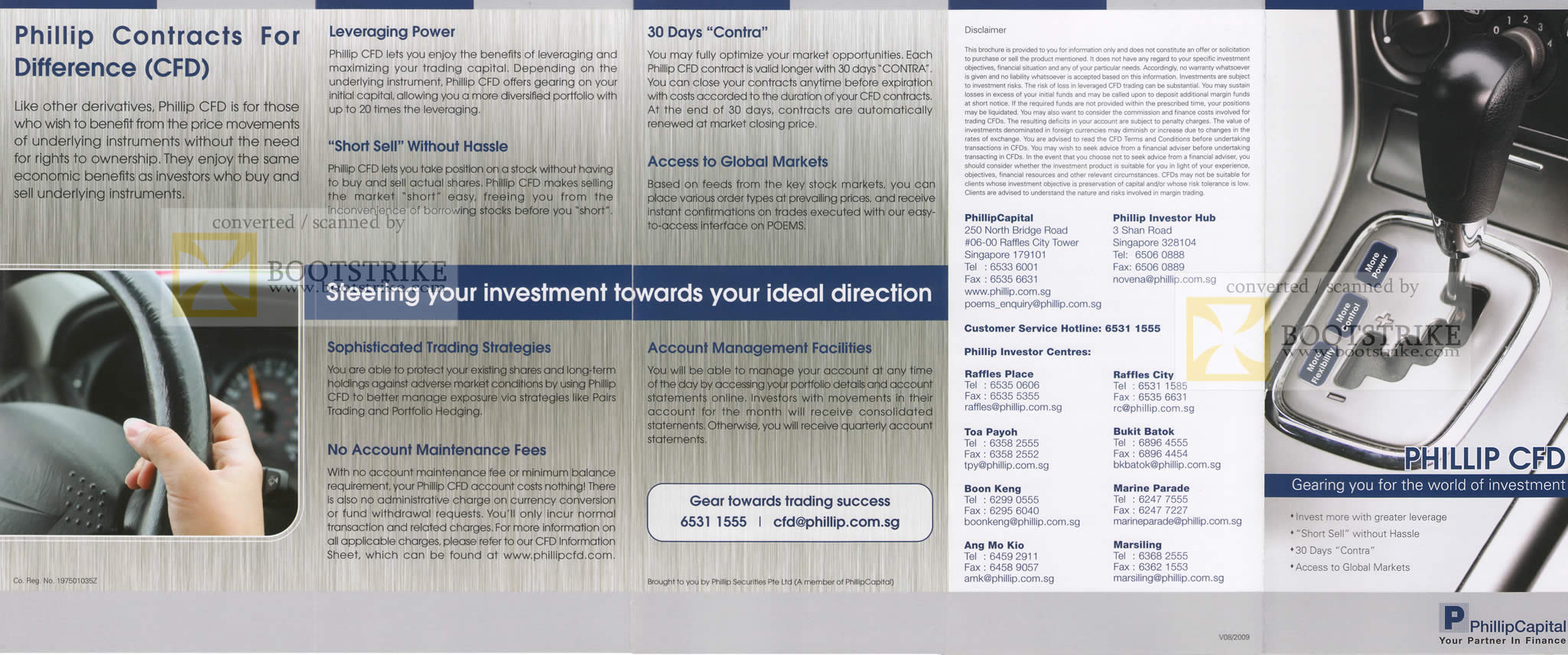 Sitex 2009 price list image brochure of Phillip CFD Contracts For Difference