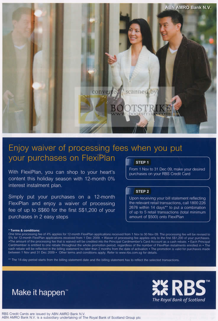 Sitex 2009 price list image brochure of RBS Credit Card FlexiPlan