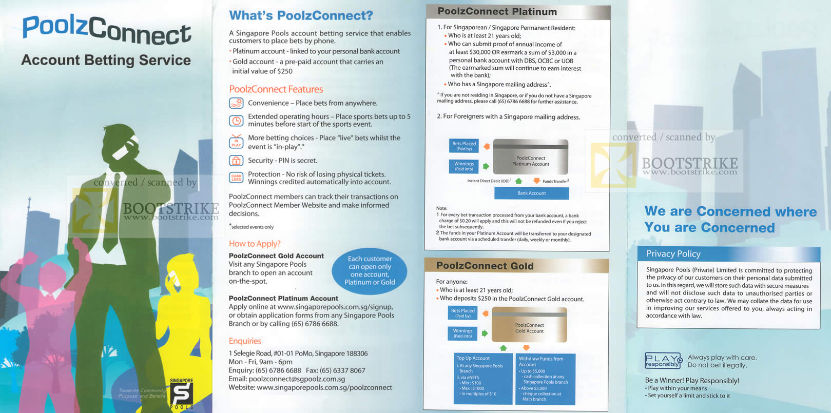 Sitex 2009 price list image brochure of Singapore Pools PoolzConnect Account Betting Service