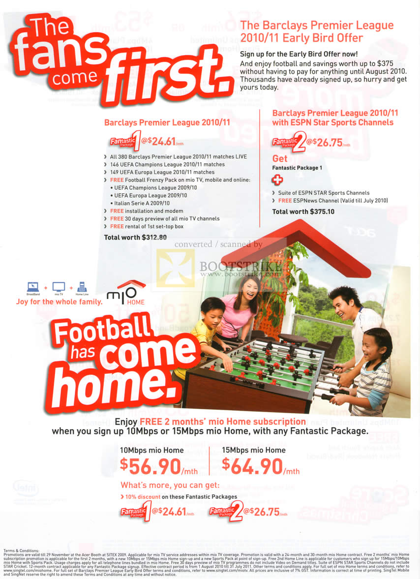 Sitex 2009 price list image brochure of Singtel MIO TV Home Barclays Premier League ESPN Star Sports Acer Booth
