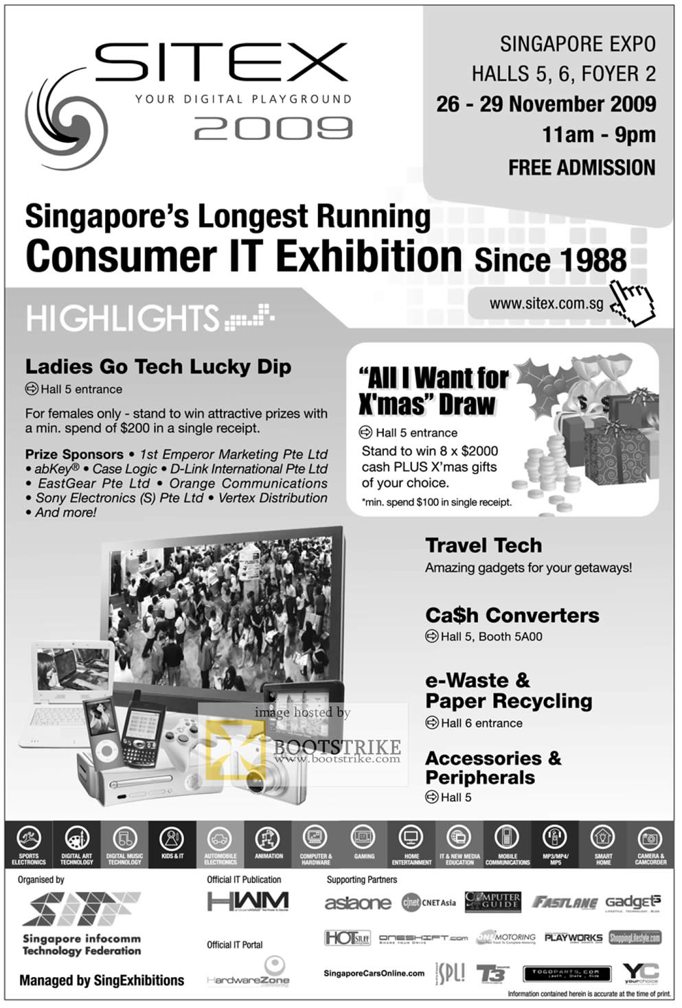 Sitex 2009 price list image brochure of Sitex 2009 Your Digital Playground Exhibition Exhibitors At Singapore Expo