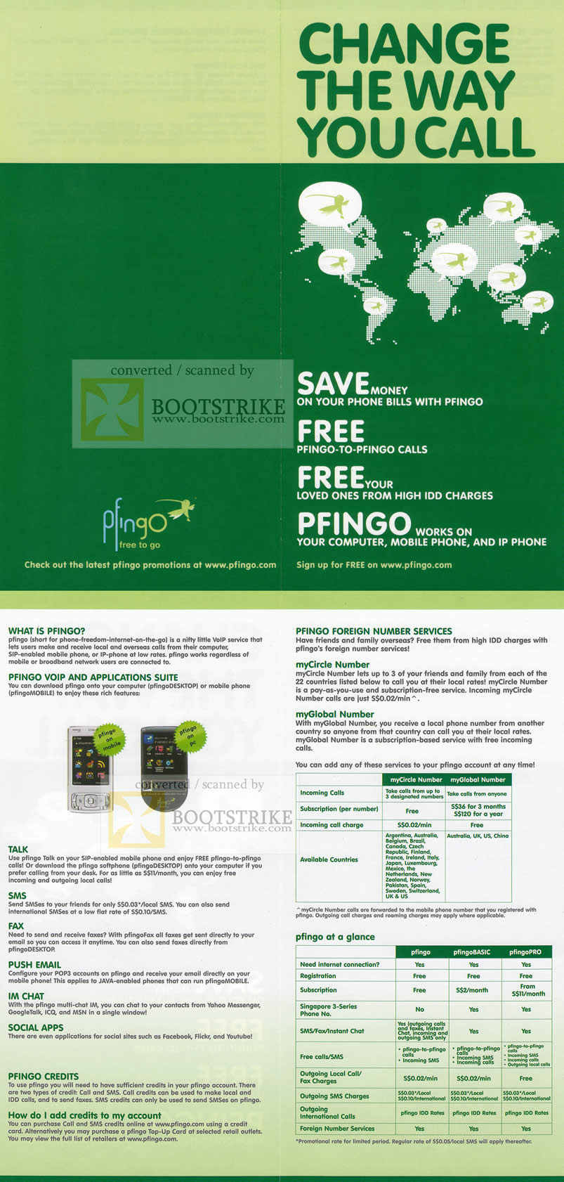Sitex 2009 price list image brochure of Starhub Pfingo VOIP Service