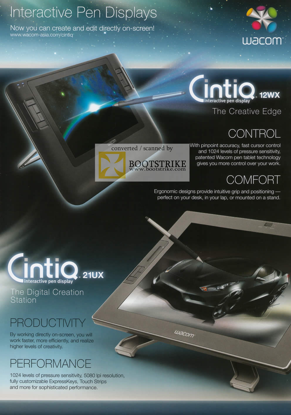 Sitex 2009 price list image brochure of Wacom Cintiq 12WX Interactive Pen Display 21UX 1
