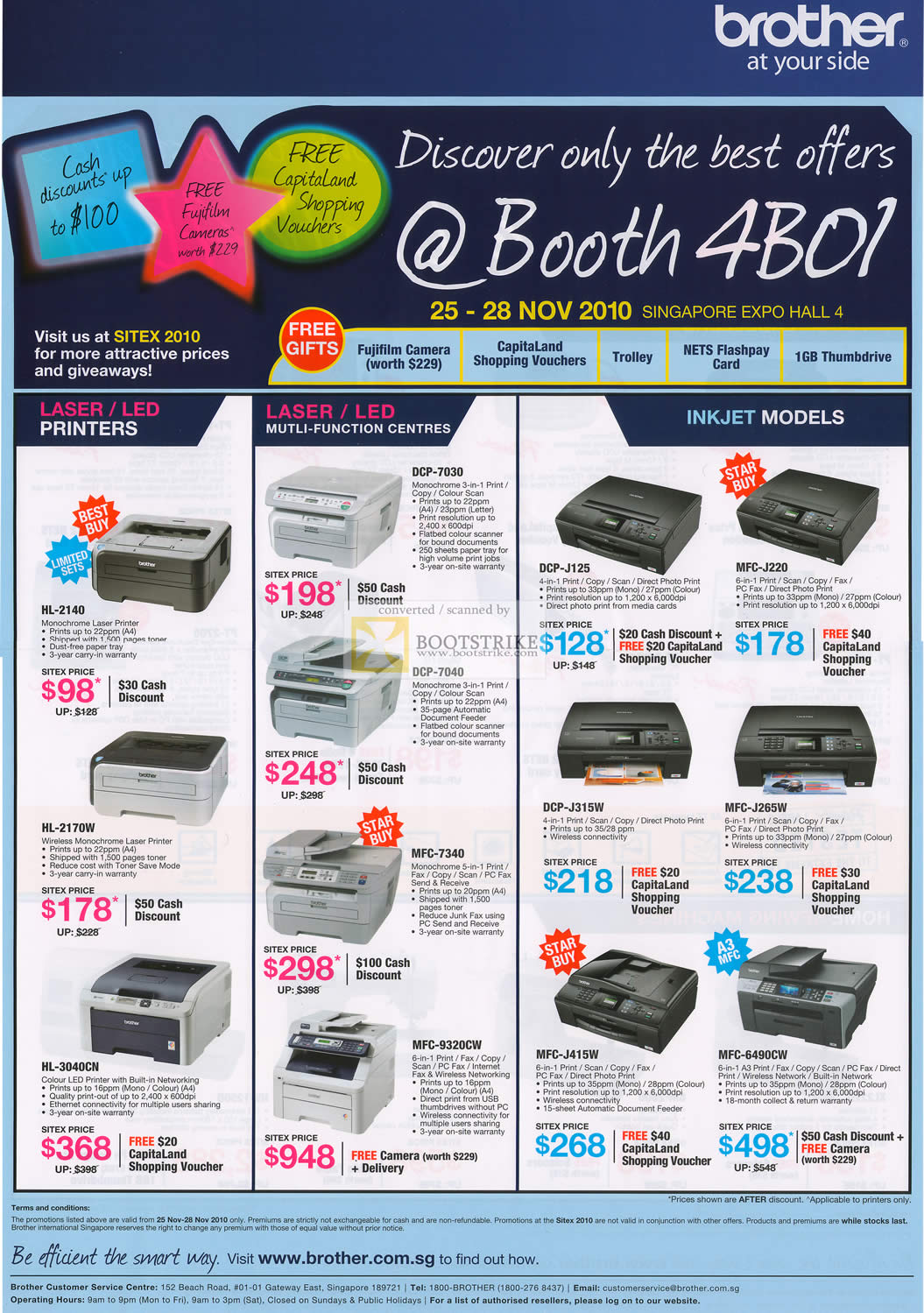 Sitex 2010 price list image brochure of Brother Laser LED Printers Inkjet HL MFC DCP