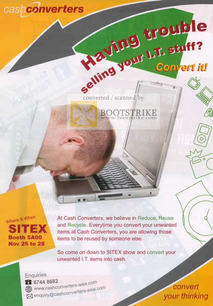 Sitex 2010 price list image brochure of Cash Converters Convert It