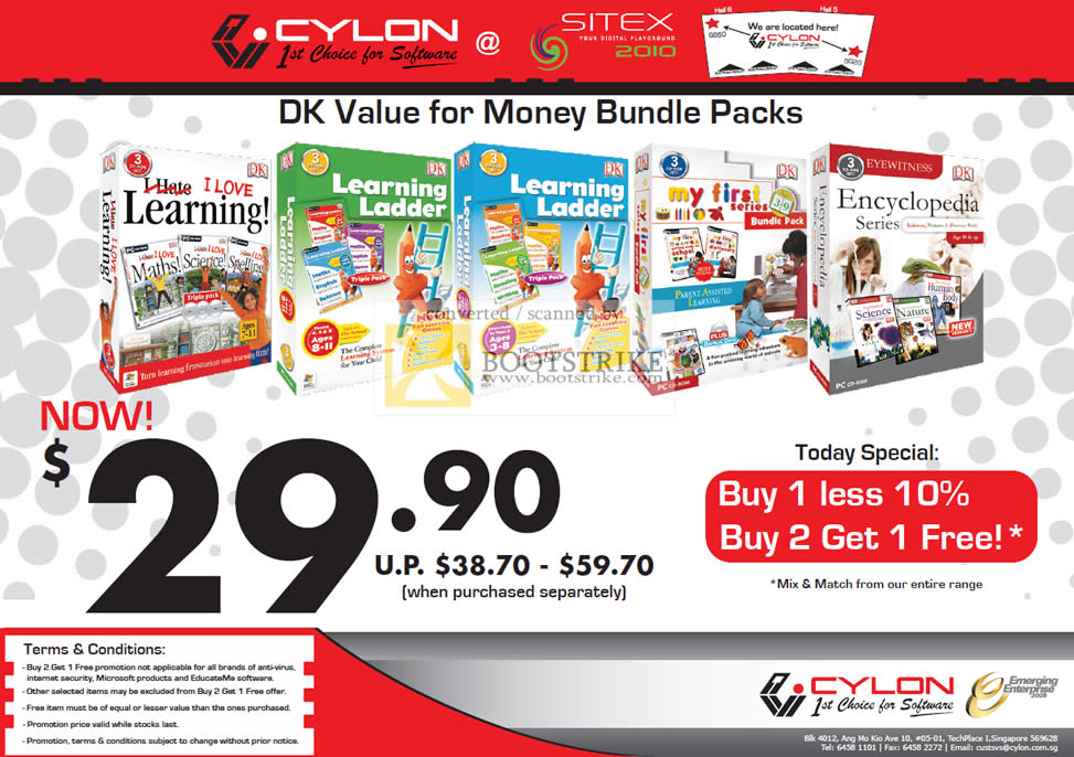 Sitex 2010 price list image brochure of Cylon Interactive DK Value Kids CD Software Learning Ladder Encyclopedia