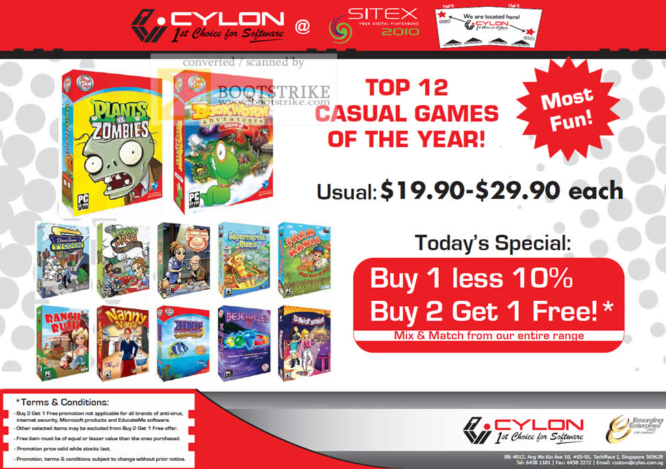Sitex 2010 price list image brochure of Cylon Interactive Safari Kids Games CD Software