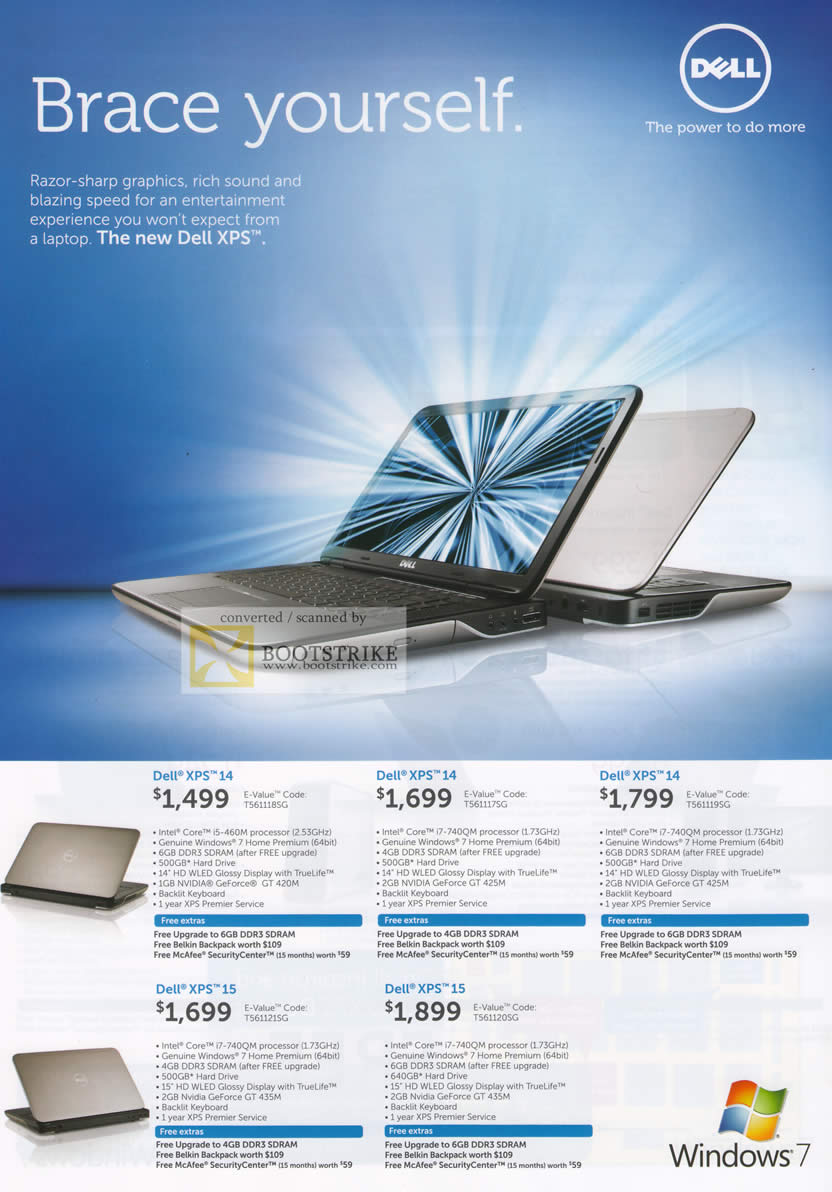 Sitex 2010 price list image brochure of Dell XPS Notebooks XPS 14 XPS 15
