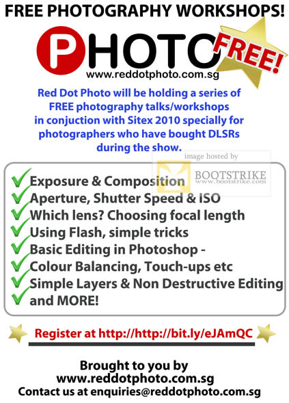 Sitex 2010 price list image brochure of Eastgear Red Dot Photo Free Photography Workshop Training