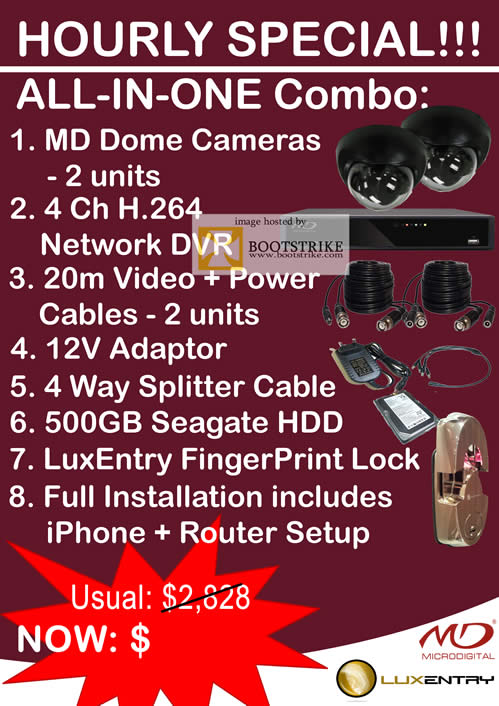 Sitex 2010 price list image brochure of Omeio Hourly Special All In One Combo Dome Cameras Network DVR