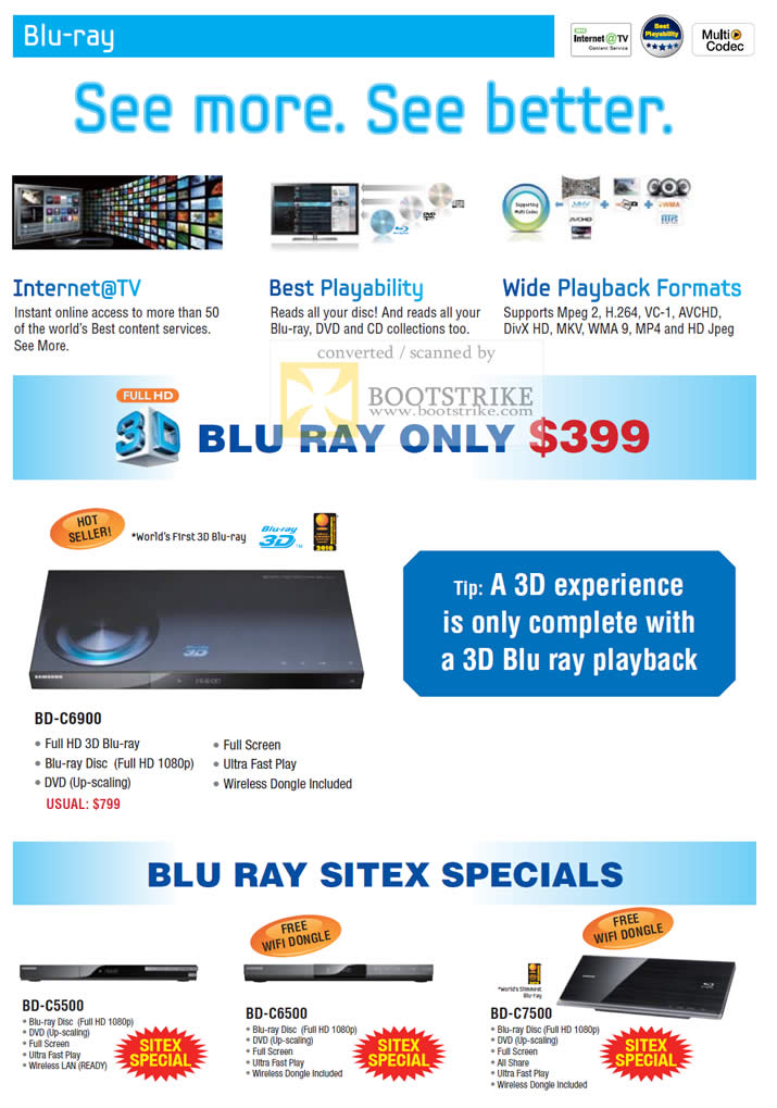 Sitex 2010 price list image brochure of Samsung Gain City Blu Ray Player BD C6900 3
