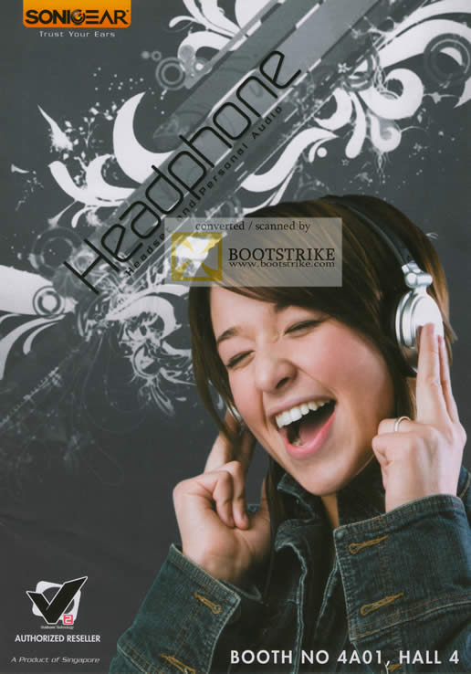Sitex 2010 price list image brochure of Sonicgear Headphone Cover Page