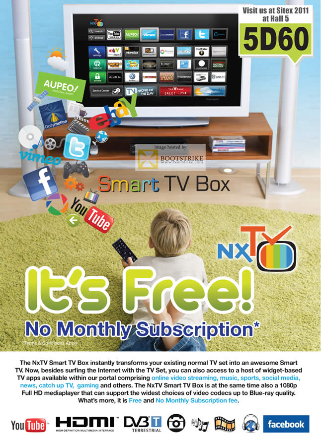 SITEX 2011 price list image brochure of Corbell Nxter NxTV Smart TV Box