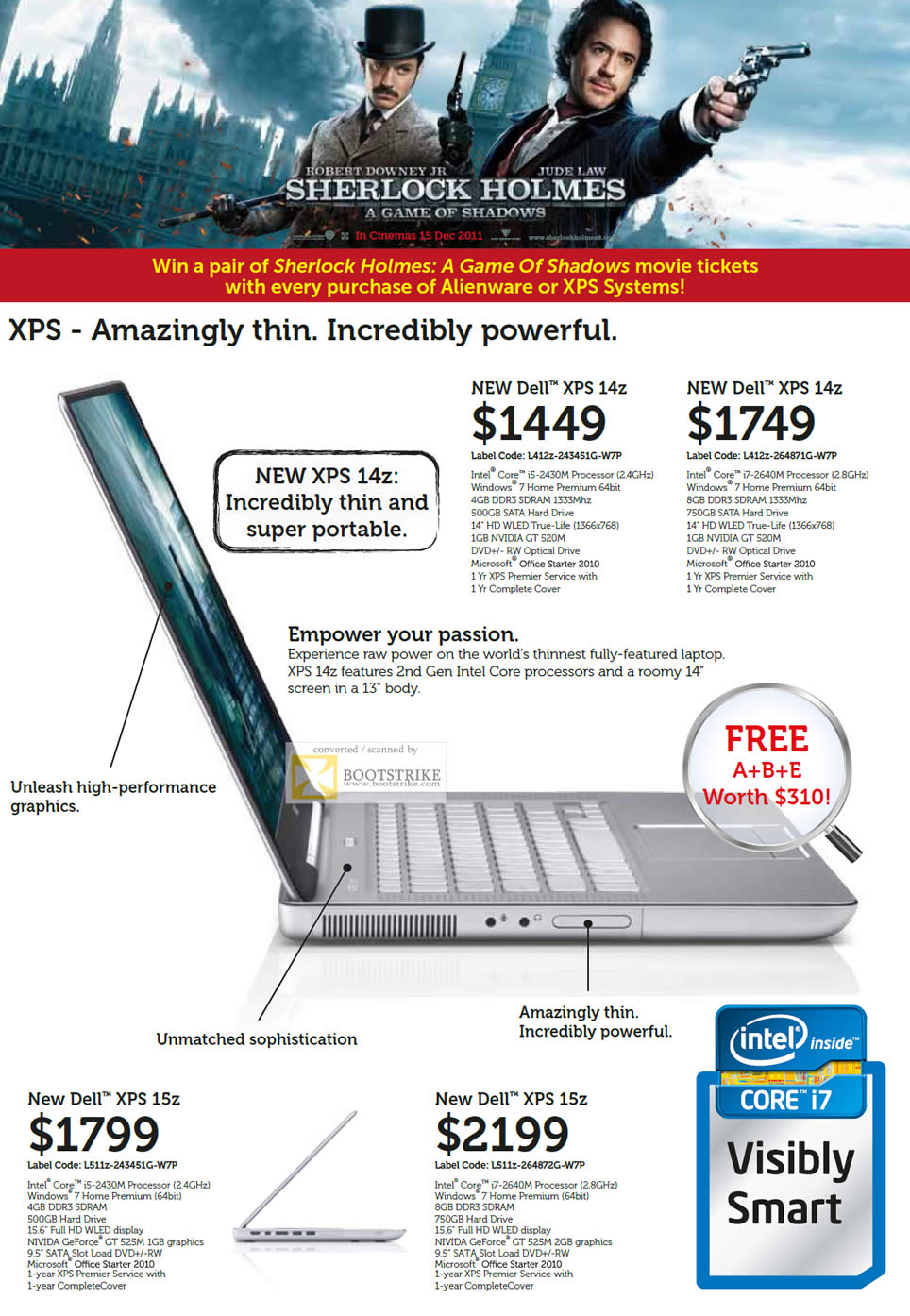 SITEX 2011 price list image brochure of Dell Notebooks XPS 14z L412z-243451G-W7P, L412z-264871G-W7P, XPS 15z L511z-243451G-W7P, L511z-264872G-W7P