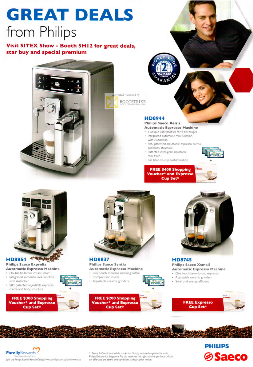 SITEX 2011 price list image brochure of Harvey Norman Philips Espresso Coffee Machines