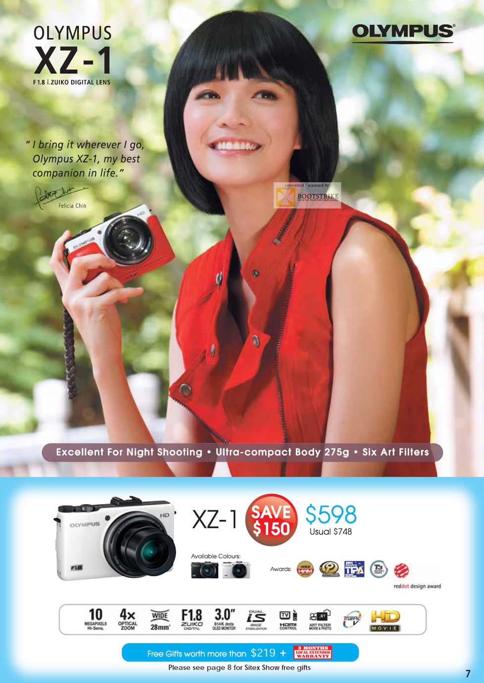 SITEX 2011 price list image brochure of Olympus Digital Cameras XZ-1