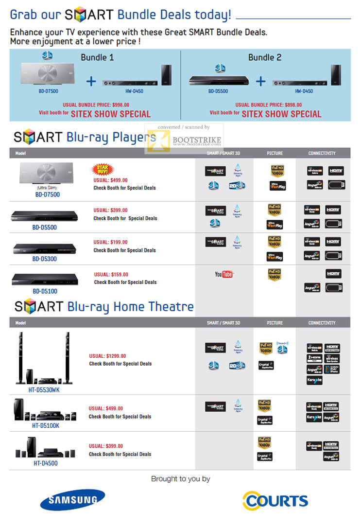 SITEX 2011 price list image brochure of Samsung Courts Bundles, Blu-Ray Players, Home Theatre.jpg
