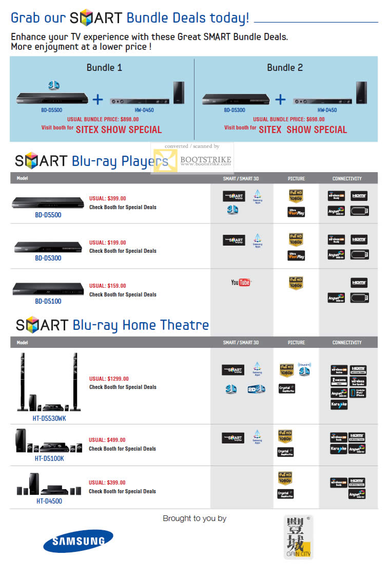 SITEX 2011 price list image brochure of Samsung Gain City Bundles, Blu-Ray Players, Home Theatre.jpg