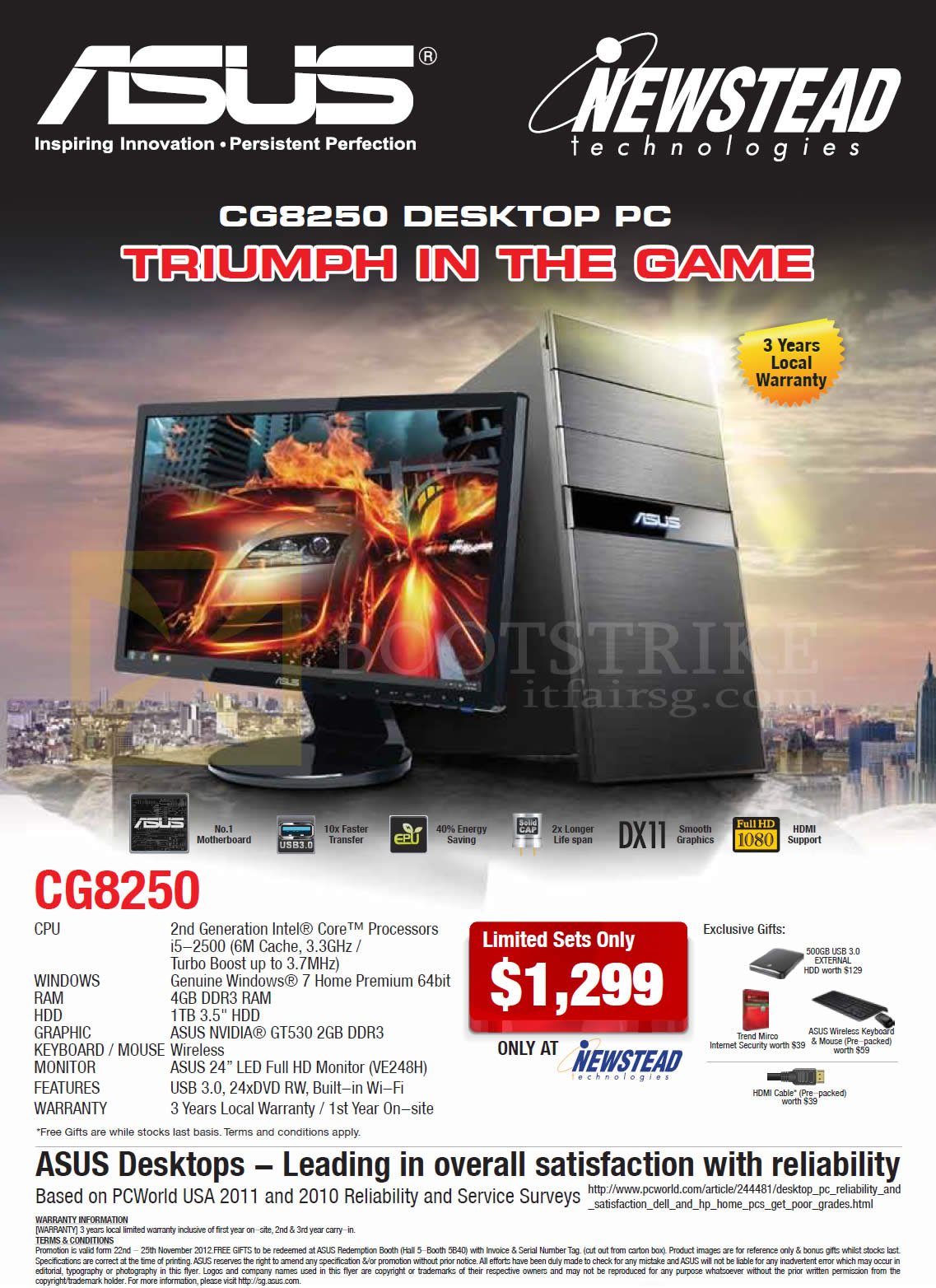 SITEX 2012 price list image brochure of ASUS Desktop PC CG8250