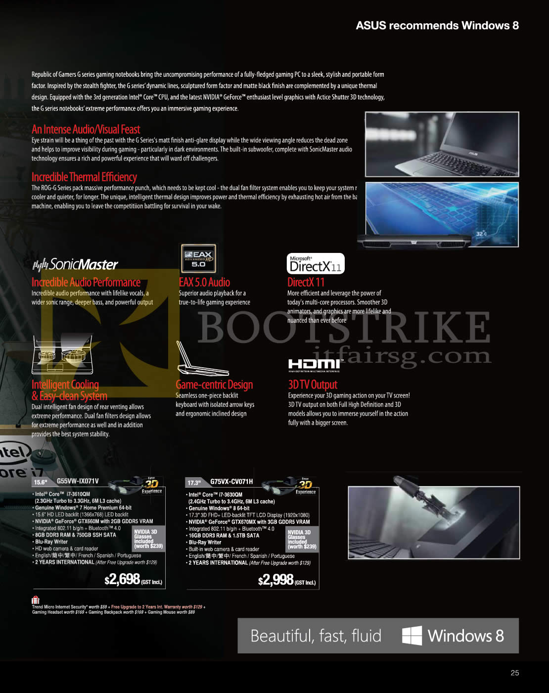 SITEX 2012 price list image brochure of ASUS Notebooks ROG G55VW-IX071V, G75VX-CV071H
