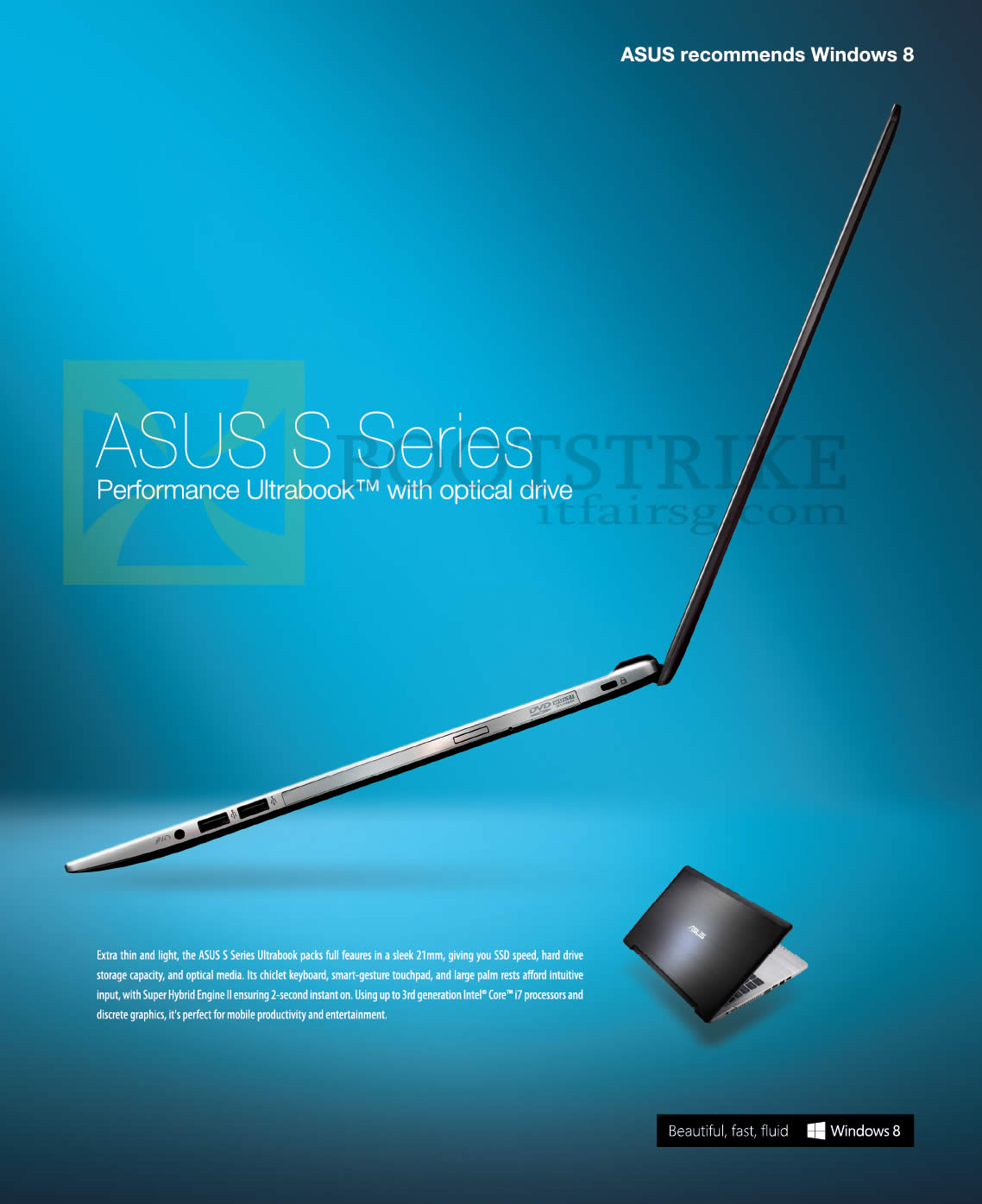 SITEX 2012 price list image brochure of ASUS Notebooks S Series Ultrabook With Optical Drive Features 2
