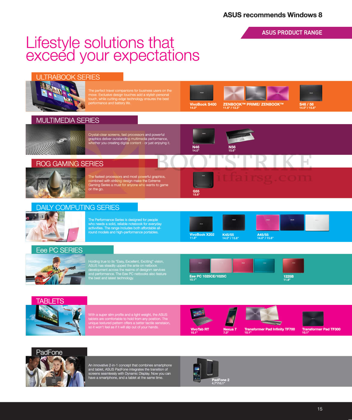 SITEX 2012 price list image brochure of ASUS Product Range